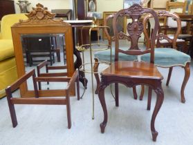 Small furniture: to include a modern reproduction of a Victorian style marble top, centre table,