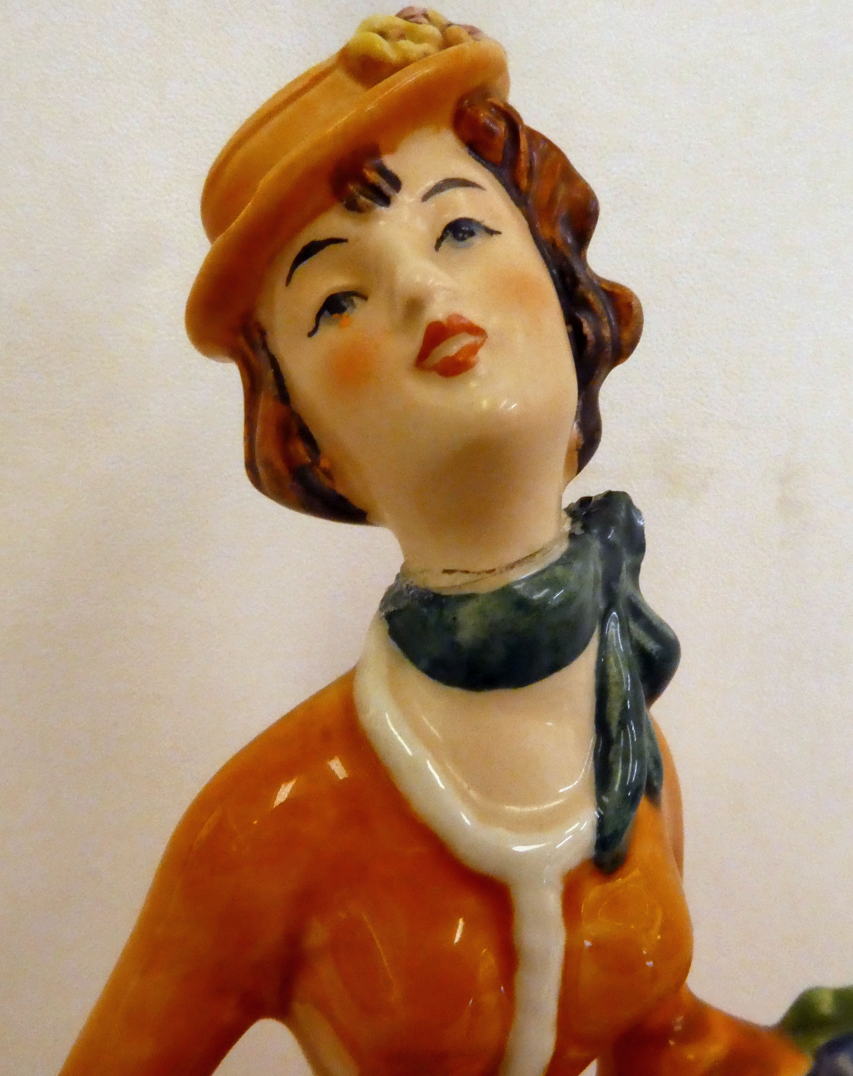 Ceramic ornaments: to include a Goebel china female figure  8"h; a Royal Worcester porcelain 'Poor - Image 3 of 5