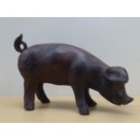 A cast bronze model, a piglet  6.5"h