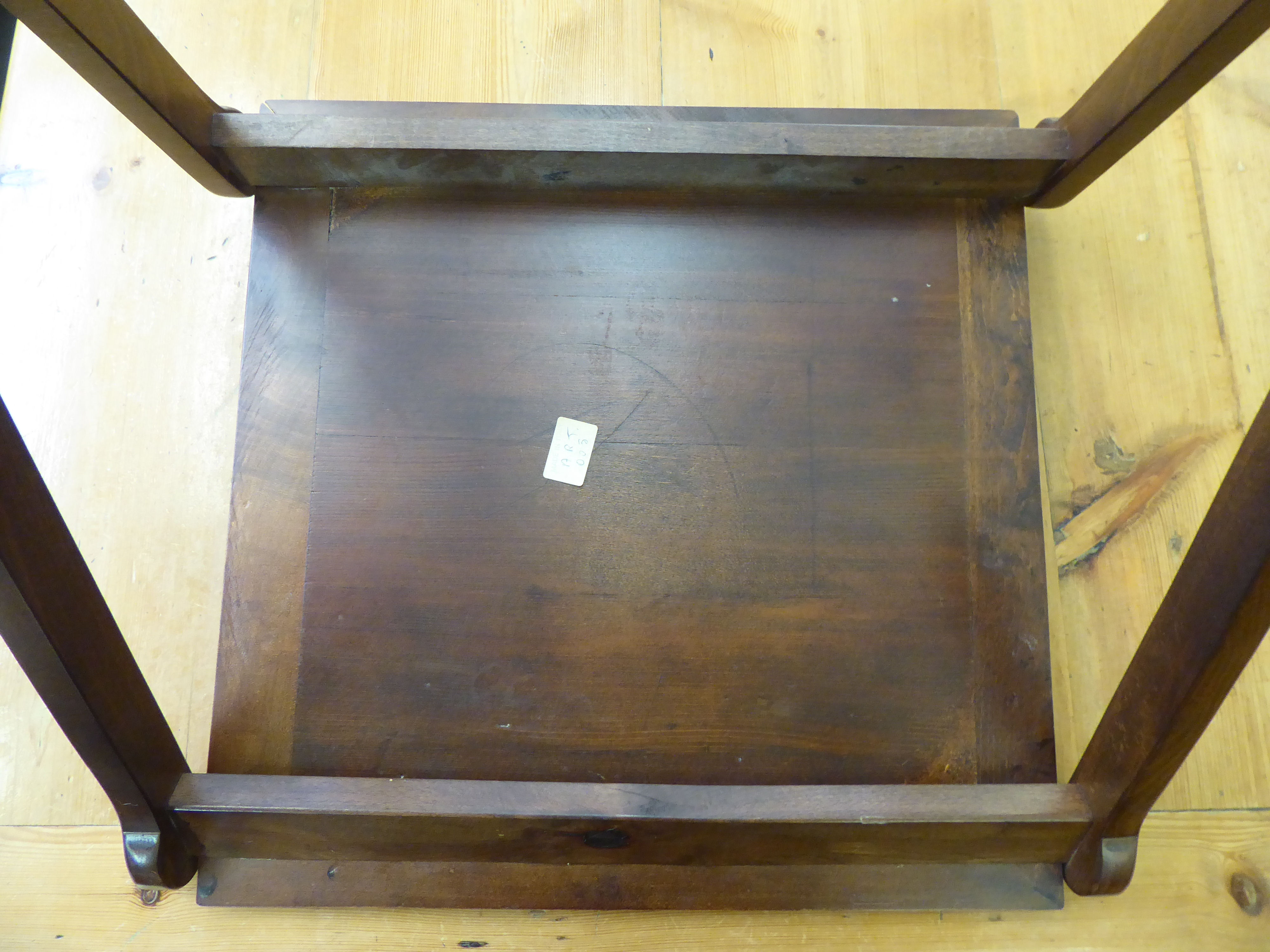 A modern mahogany lectern, on a stained beech crossover frame  38"h  19"w - Image 4 of 4