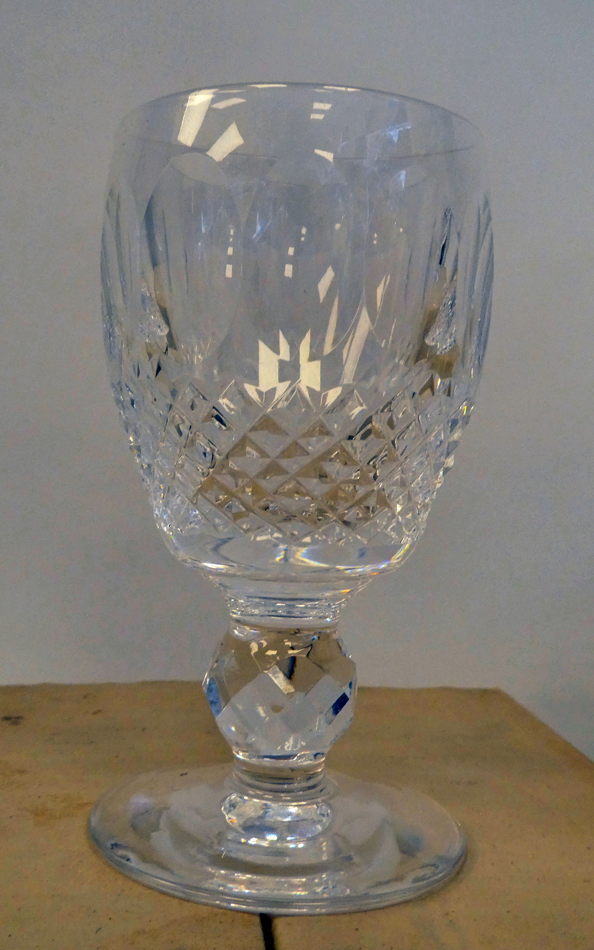 Waterford Crystal drinking glasses: to include a set of six Colleen pattern pedestal wines  5"h - Image 3 of 4