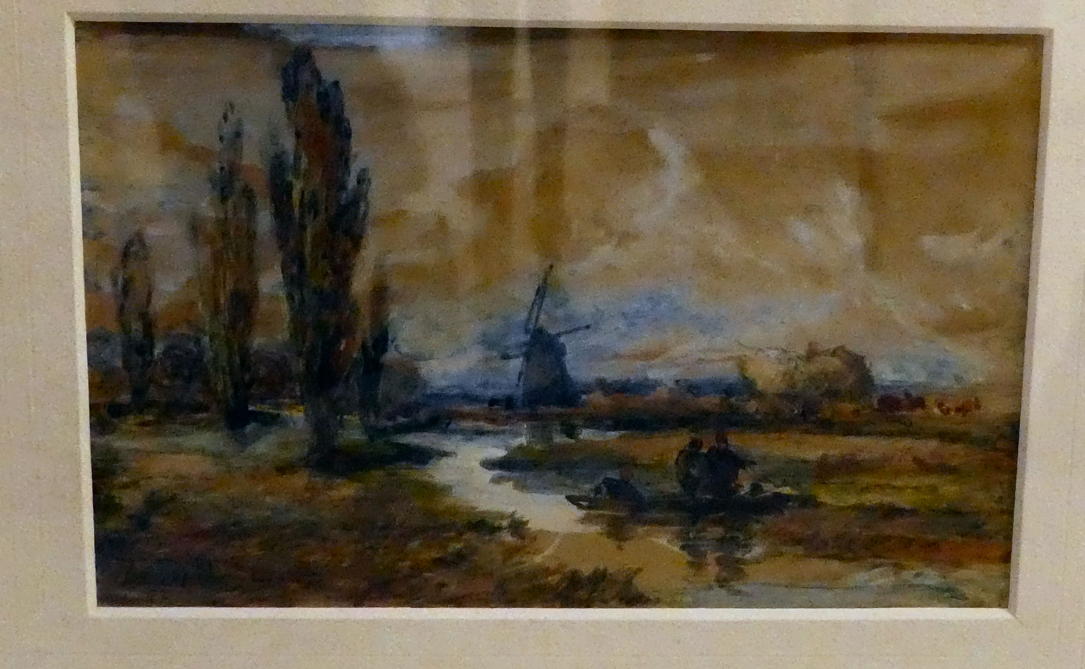 David Cox - 'Near Fearings Windmill'  watercolour  bears a signature  6" x 9"  framed - Image 2 of 5
