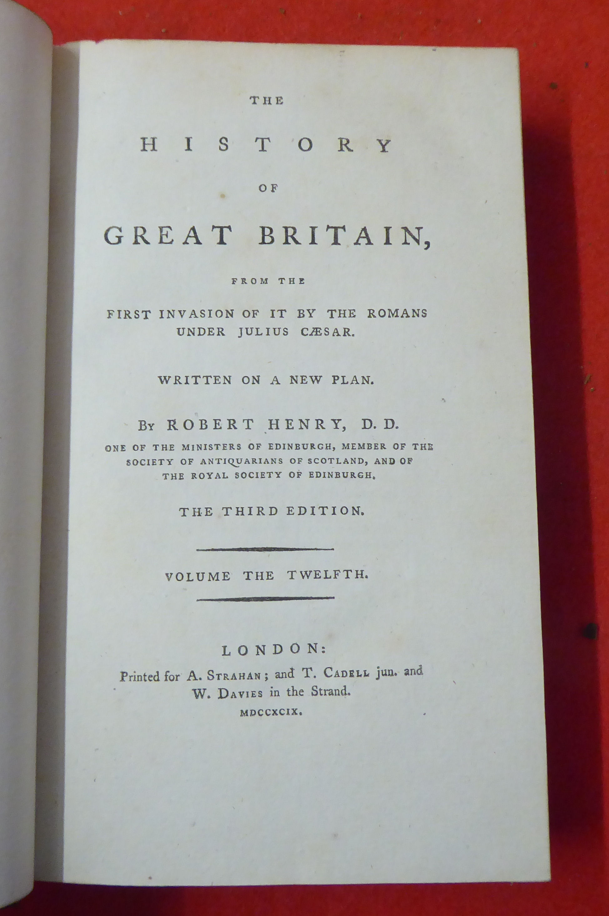 Books: 'History of Great Britain' by Robert Henry, third edition  dated 1800, in twelve volumes - Image 9 of 9