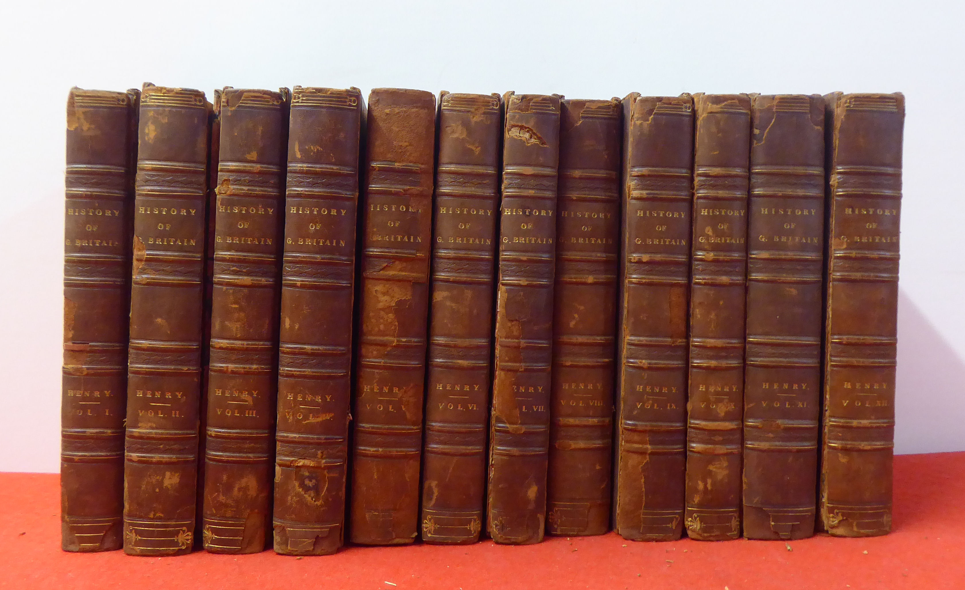 Books: 'History of Great Britain' by Robert Henry, third edition  dated 1800, in twelve volumes