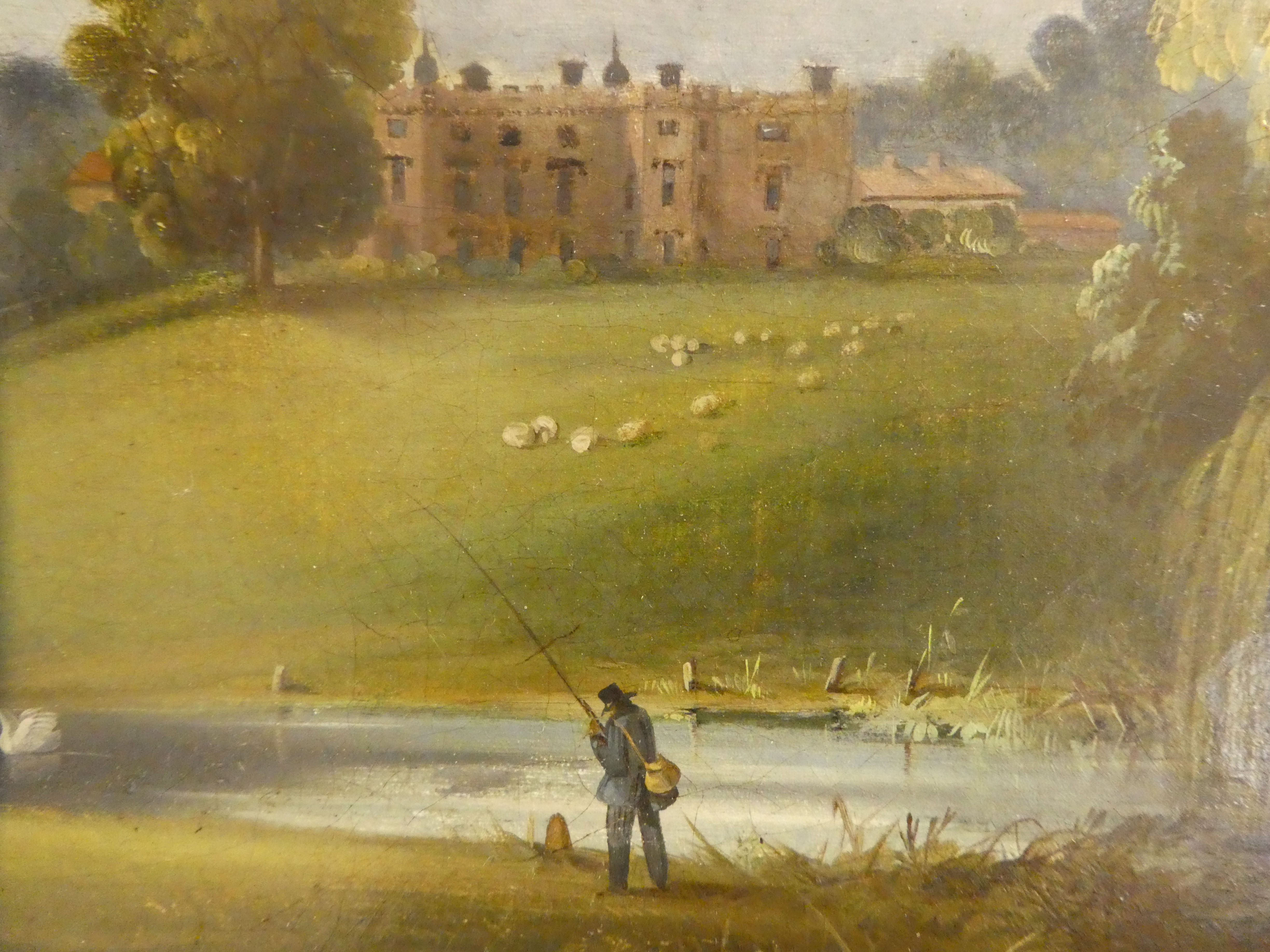 Late 19thC British School - parkland grounds  oil on canvas  13" x 16"  framed - Image 3 of 4