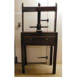 A mid 19thC fruitwood bookpress  50"h  22"w