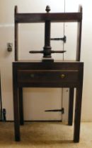 A mid 19thC fruitwood bookpress  50"h  22"w