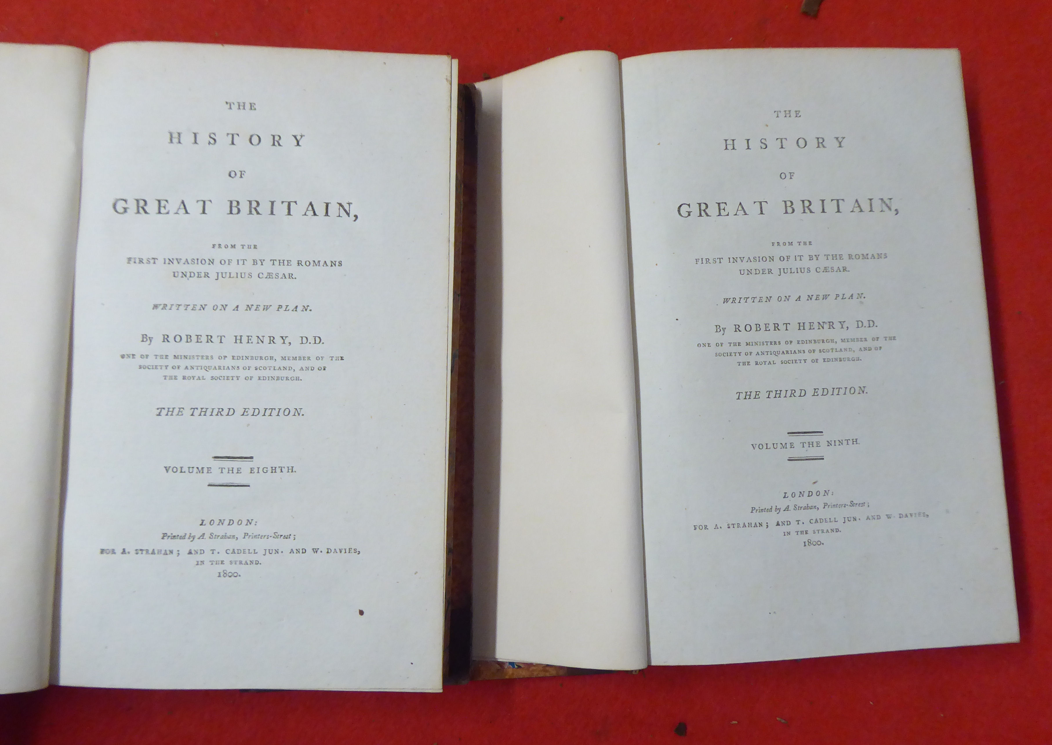 Books: 'History of Great Britain' by Robert Henry, third edition  dated 1800, in twelve volumes - Image 7 of 9