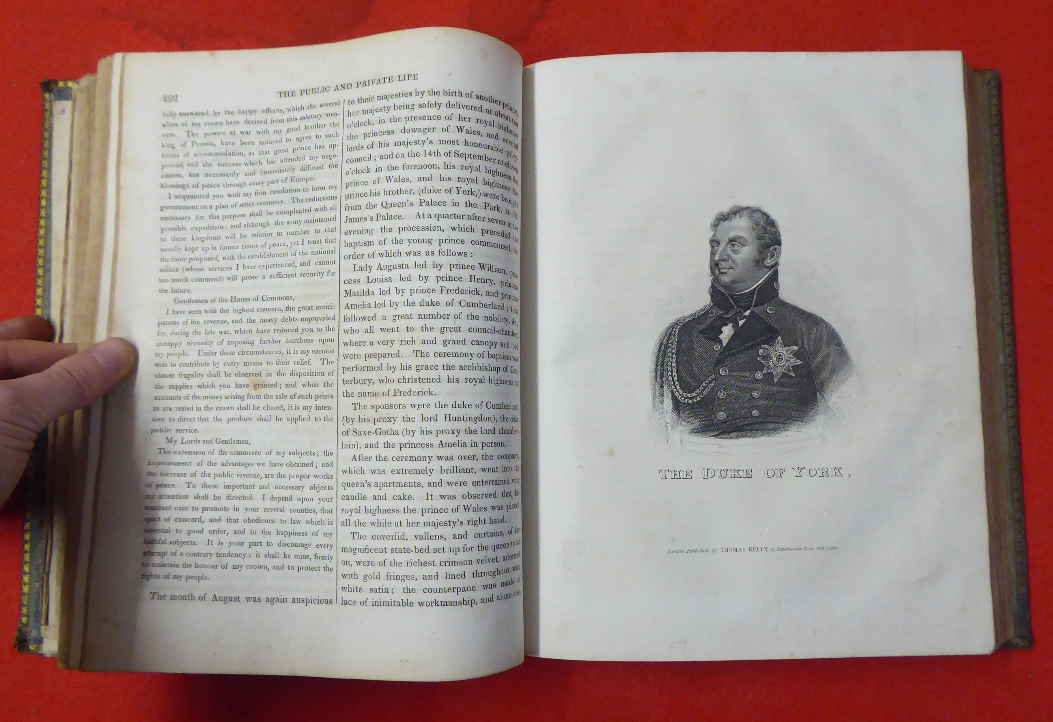 Book: 'Memoirs of George III' by Robert Huish Esq, printed by Thomas Kelly of London  dated 1821, - Image 7 of 7