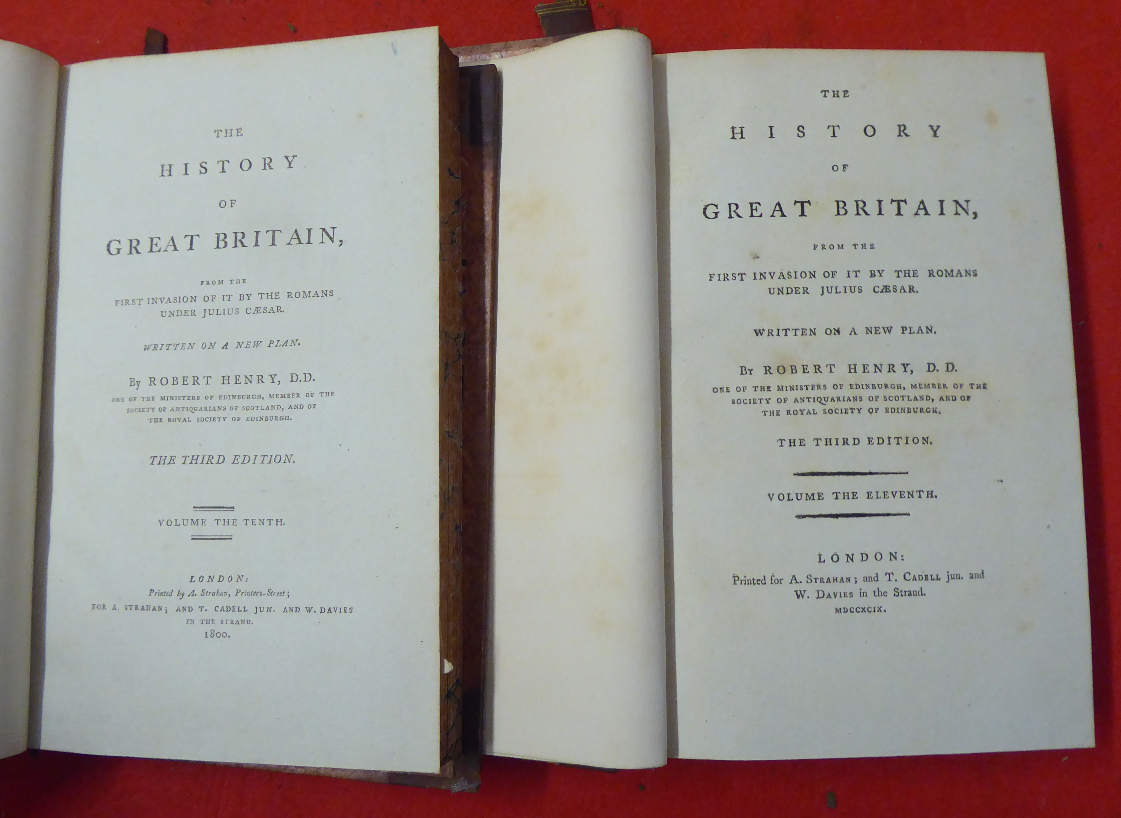 Books: 'History of Great Britain' by Robert Henry, third edition  dated 1800, in twelve volumes - Image 8 of 9