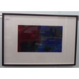 After Martyn Brewster - 'No.HW9' an abstract in colours  monoprint  bears a pencil title &