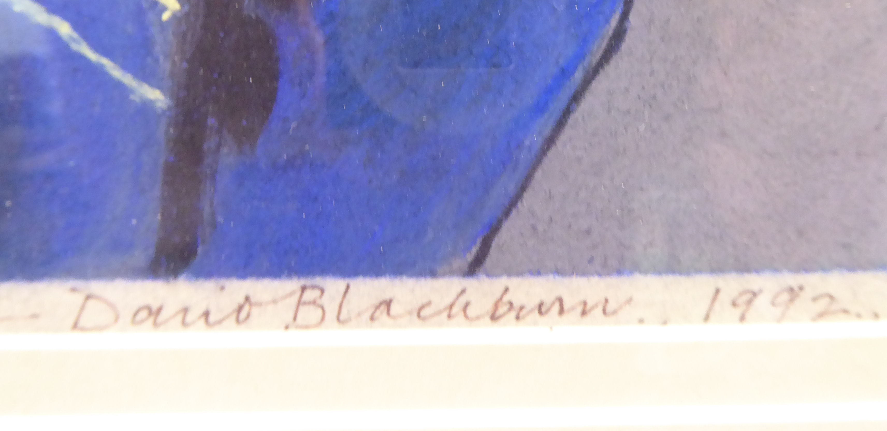 David Blackburn - 'Green Forest Twilight'  mixed media  bears a signature & dated 1992  20" x 23" - Image 2 of 3