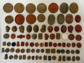 Unmounted seal impressions and intaglios  various sizes