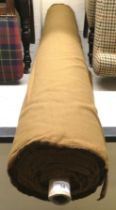 A roll of green velvet effect upholstery material  56"w  length not available