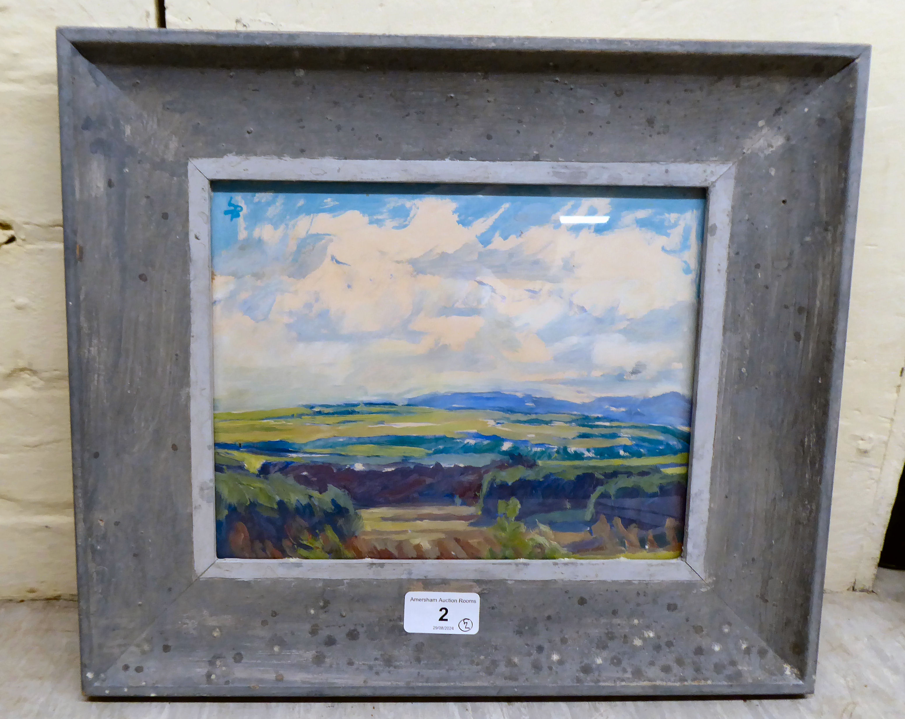 Pictures: to include Simon Barry - 'Hawick, Scotland'  oil on canvas  bears a label verso  7" x - Image 5 of 7