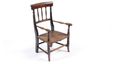 A 19th Century turned beechwood child’s armchair