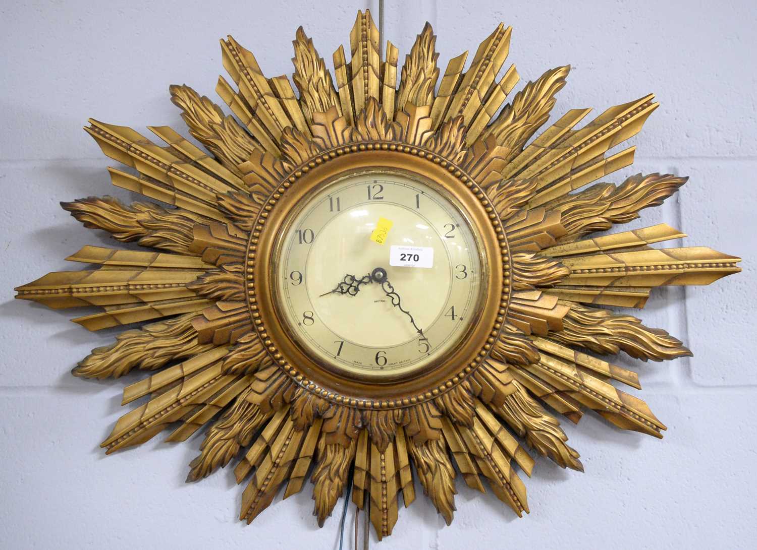 Two Smiths sunburst wall clocks - Image 2 of 5