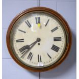 A 19th Century walnut cased railway clock