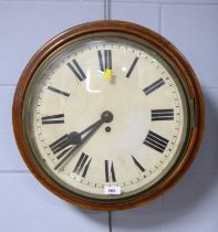 A 19th Century walnut cased railway clock