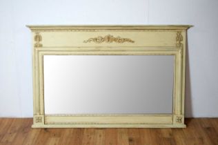 A reproduction overmantel mirror