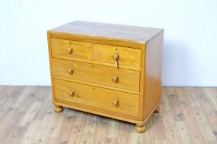 A Victorian style pine chest of drawer