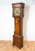 Philip Antrobus: A 19th Century oak and mahogany banded longcase clock
