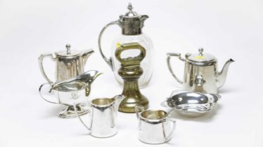 A selection of silver plated and other metalware