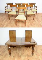 Simbeck of High Wycombe: A Victorian style mahogany extending dining table and eight chairs