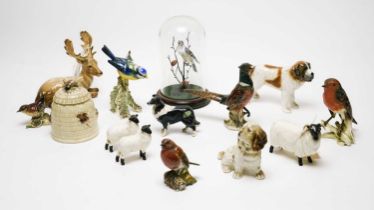 A collection of Beswick animal figures