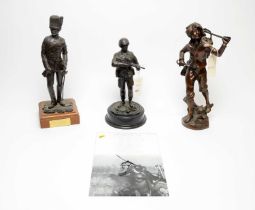 A Royal Irish Regiment bronzed resin military figure