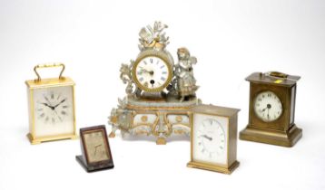 Two Garrard & Co gilt metal carriage clocks