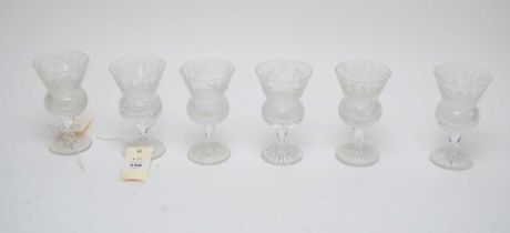 A collection of thistle glasses