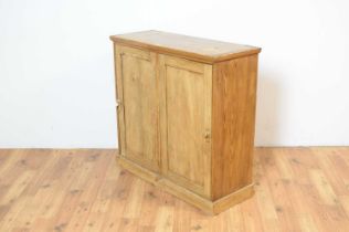 A 20th Century stripped pine cupboard