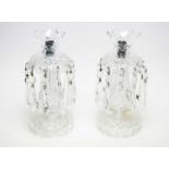 A pair of Waterford Crystal lustre table lights