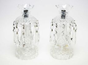 A pair of Waterford Crystal lustre table lights