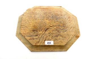 A Robert ‘Mouseman’ Thompson carved oak cheese board