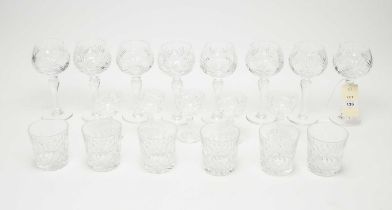 A selection of crystal glassware