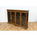 A 1920's mahogany glazed bookcase