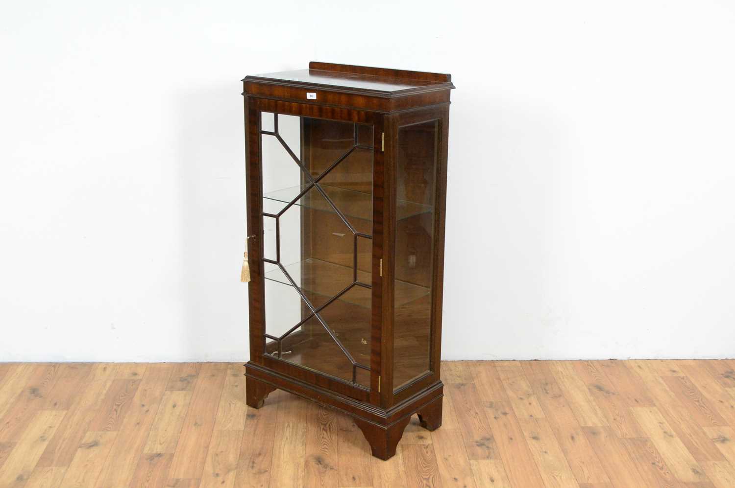 A 20th Century mahogany music cabinet with a glazed bookcase - Image 2 of 7