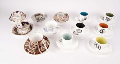 A set of Susie Cooper coffee cups and saucers, and other tea ware by various makers