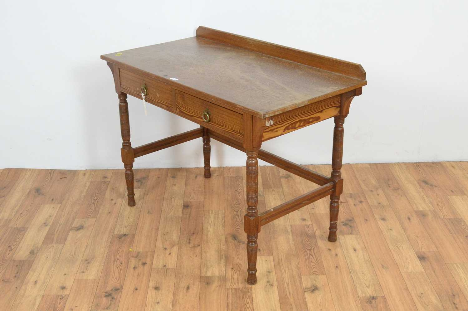 Gregory & Co, Regent St, London; An Arts and Crafts walnut and simulated pine washstand