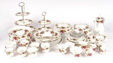 A selection of ‘Old Country Roses’ style ceramic tea and dinner ware