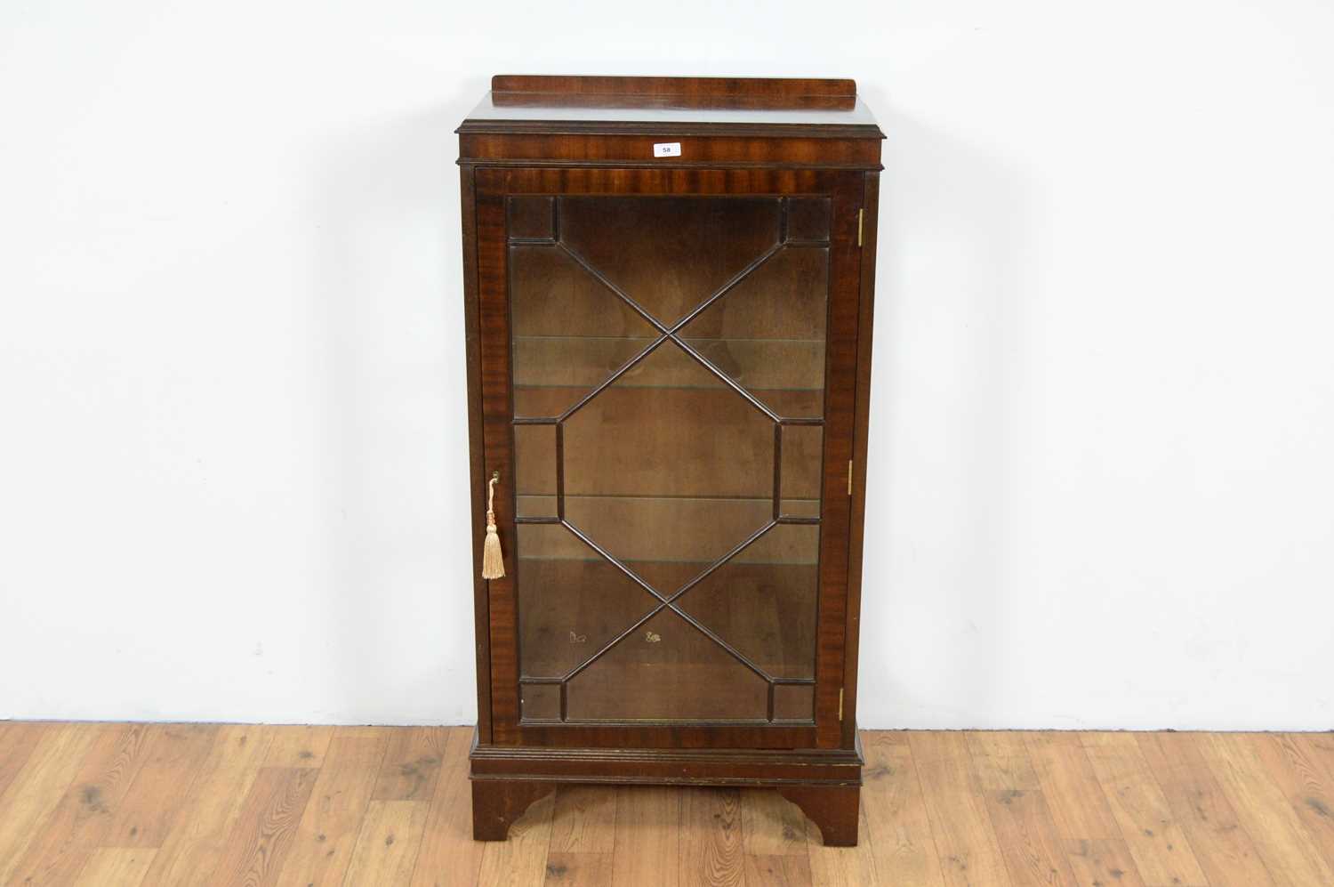 A 20th Century mahogany music cabinet with a glazed bookcase - Image 3 of 7