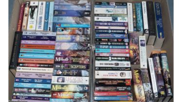 A selection of paperback fantasy sci-fi books
