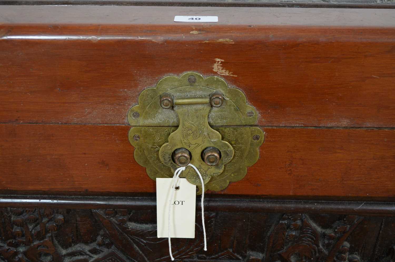 A 20th Century Chinese Oriental Camphorwood chest - Image 6 of 7