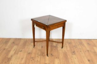 An Edwardian inlaid rosewood envelope table