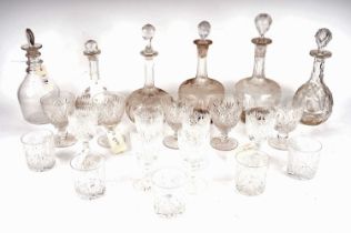 A selection of Edinburgh Crystal and other cut glass