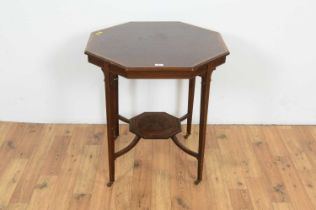 An Edwardian inlaid mahogany centre table