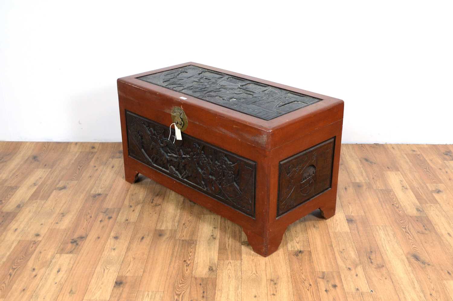 A 20th Century Chinese Oriental Camphorwood chest