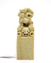 A Chinese soapstone seal